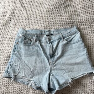 American Eagle Outfitters Blue Jean Shorts High-Waisted Distressed